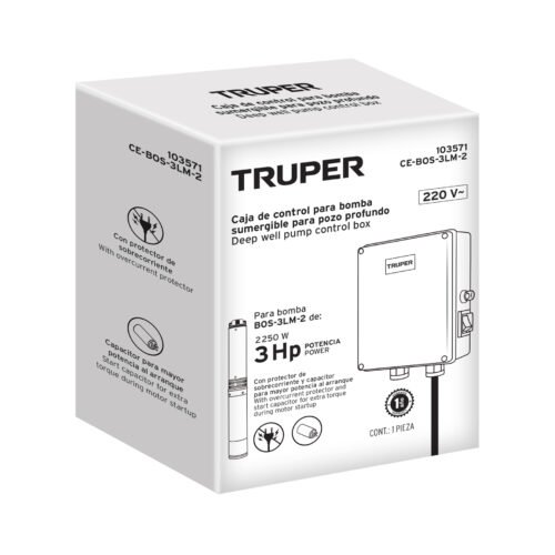 103571 - Caja de control p/bomba pozo profundo 3 HP, 220V, Truper