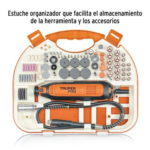 103581 - Herramienta rotativa 135W con 211 accesorios, TRUPER PRO
