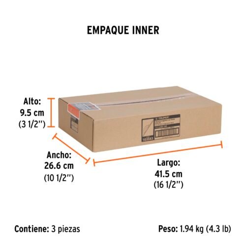 103583 - Llana de magnesio 16",con borde redondo, Truper