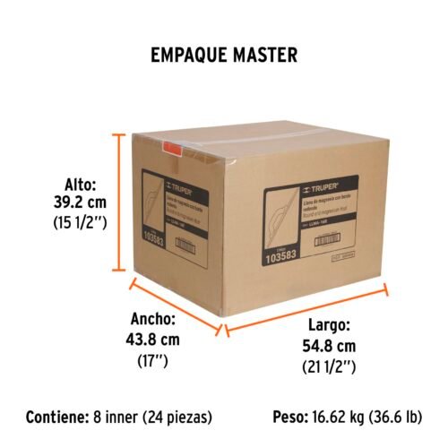 103583 - Llana de magnesio 16",con borde redondo, Truper