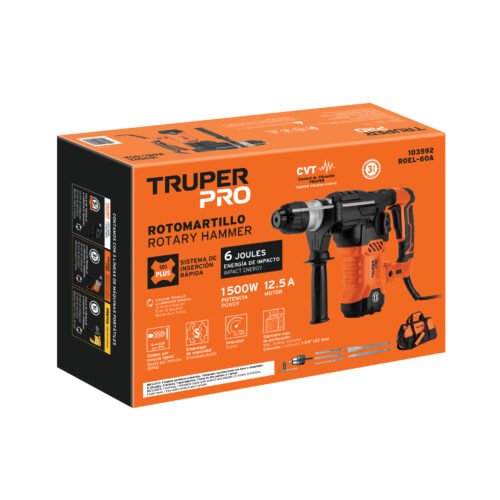 103592 - Rotomartillo SDS Plus 6 Joules, 1500W, TRUPER PRO