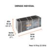 103600.3 103600 - Estante plástico uso rudo 7 rep/cap. 70 Kg, 185x43x91,TRUPER