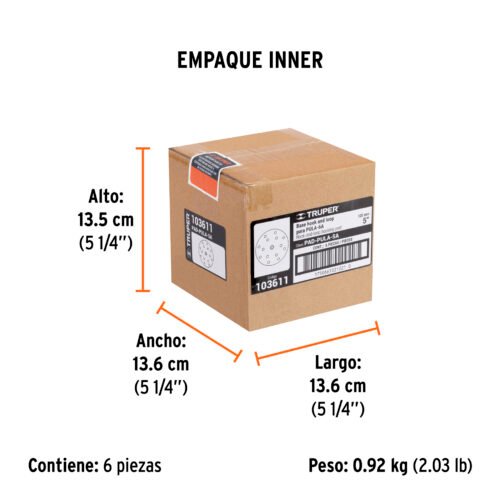 103611.2 103611 - Respaldo de 5" hook and loop para PULA-5A, TRUPER