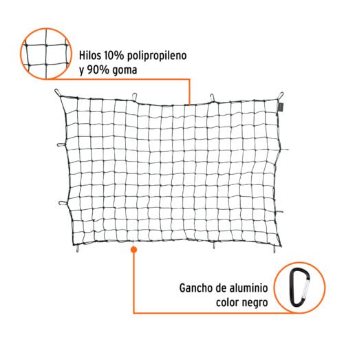 103622 - Red de carga 1.80 m x 1.20 m para camioneta, 1.5 Ton, Truper