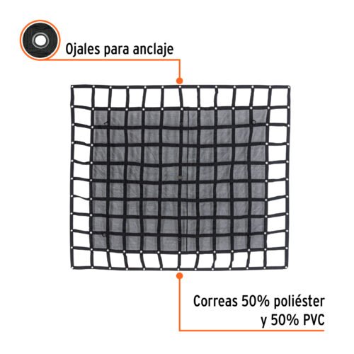 103630.2 103630 - Red de carga 2.44 m x 2.05 m para camioneta, 3.5 Ton,Truper