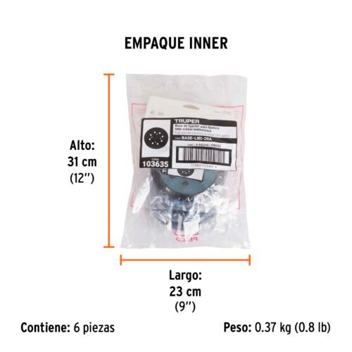 103635.2 103635 - Base hook and loop para LIRI-20A, Truper