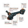 103639 - Esmeriladora 4-1/2", 20V, int. paleta, 1 batería 4Ah, MAX