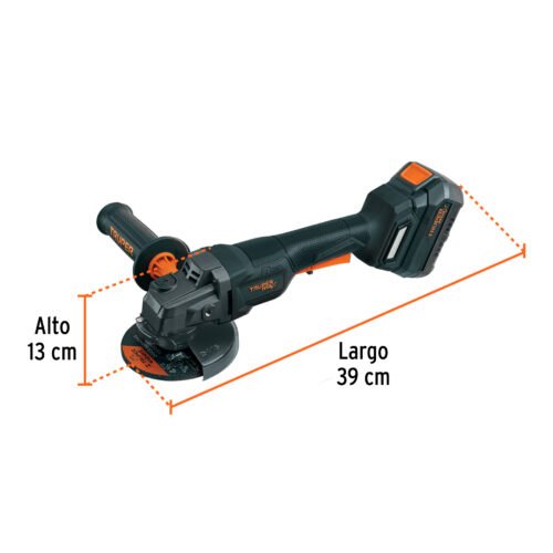 103639 - Esmeriladora 4-1/2", 20V, int. paleta, 1 batería 4Ah, MAX