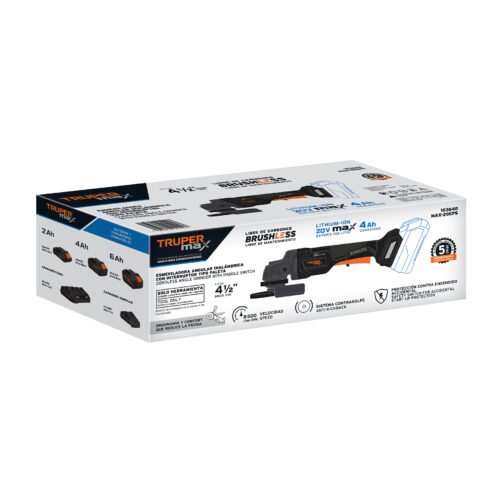 103640 - Esmeriladora 4-1/2" 20V, int. paleta, s/accesorios, MAX
