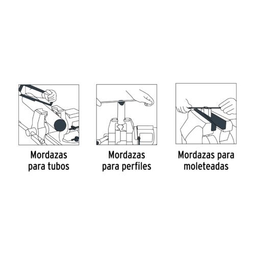 103643 - Tornillo de banco 5" multipropósito de hierro dúctil, Truper