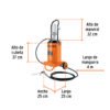 103645.2 103645 - Bomba Inyectora Neumática de grasa, 12 Kg, Truper