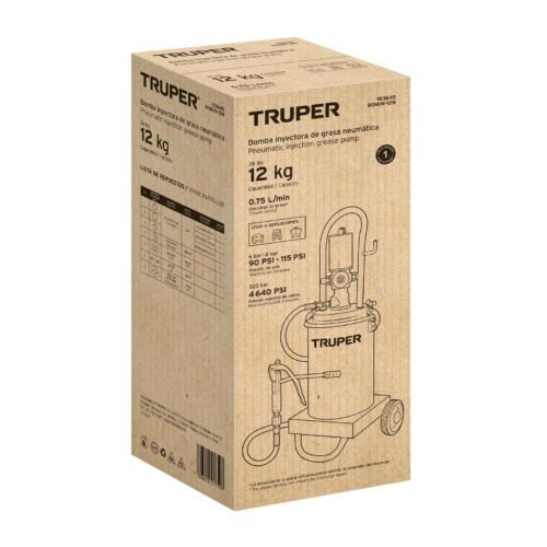 103645.4 103645 - Bomba Inyectora Neumática de grasa, 12 Kg, Truper
