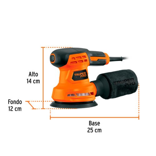 103656 - Lijadora roto orbital 5", 260W, TRUPER PRO