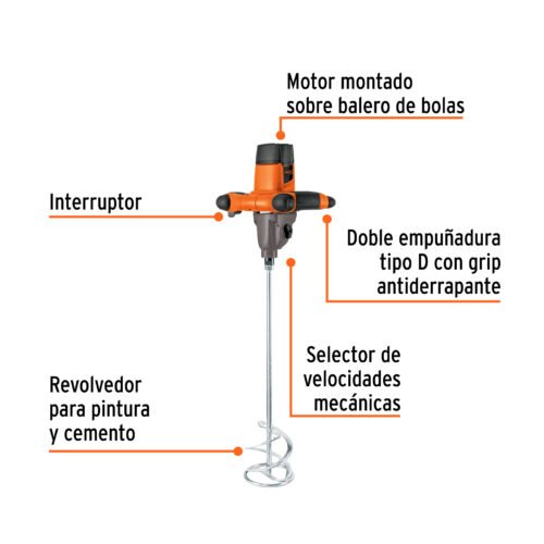 103662 - Mezcladora eléctrica 1400W, TRUPER PRO