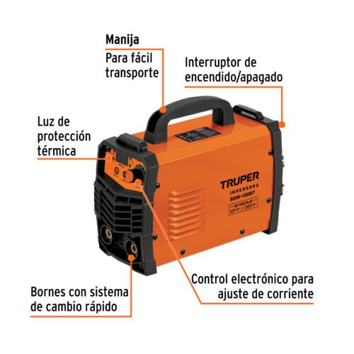 103706 - Soldadora inversora 130A, bi-voltaje 127/220V, TRUPER