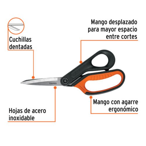 103713.1 103713 - Tijera 8" multiusos de acero inox, profesional, EXPERT
