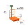 103721 - Báscula electrónica de plataforma, plegable,500 kg, TRUPER