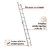 103725 - Escalera recta, tipo III, 10 peldaños, TRUPER