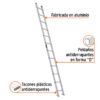 103726 - Escalera recta, tipo III, 12 peldaños, TRUPER