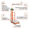 103771 - Báscula electrónica de plataforma, 200 kg, inoxidable TRUPER