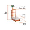 103771 - Báscula electrónica de plataforma, 200 kg, inoxidable TRUPER