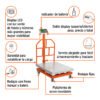 103772 - Báscula electrónica de plataforma, 600 kg, inoxidable TRUPER