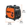 103773 - Generador inversor silencioso 3 kW, encendido manual, TRUPER