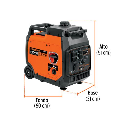 103773 - Generador inversor silencioso 3 kW, encendido manual, TRUPER