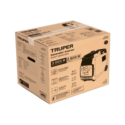 103773 - Generador inversor silencioso 3 kW, encendido manual, TRUPER