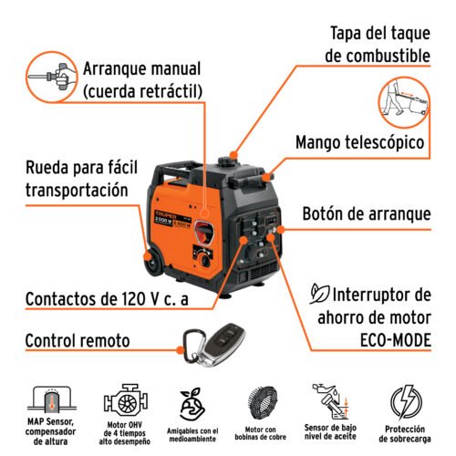 103775 - Generador inversor silencioso 3 kW, encendido electrónico