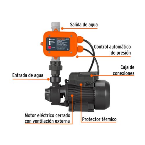 103779.1 103779 - Bomba periférica 1/2HP, control auto, uso agrícola, TRUPER