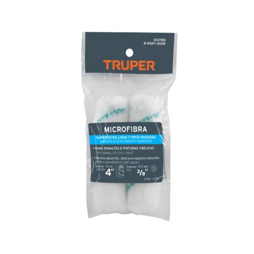 103788 - Bolsa c/2 felpas p/mini rodillo de microfibra 4"x3/8",TRUPER