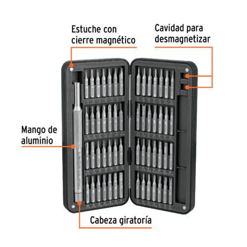 103794 - Desarmador de precisión con 56 puntas intercambiables, EXPER