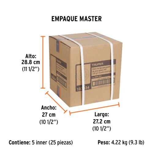 103834 - Paquete con 5 discos de lija 9" grano 240, para LIPA-9A