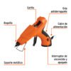 103907.1 103907 - Pistola eléctrica de 80 W para silicón de 1/2", TRUPER