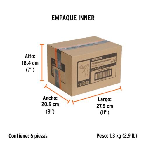 103908.4 103908 - Pistola eléctrica de 10 W para silicón de 5/16", TRUPER