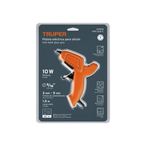 103908.6 103908 - Pistola eléctrica de 10 W para silicón de 5/16", TRUPER