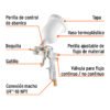 103927 - Pistola p/pintar Híbrida vaso plástico,1.3mm, TRUPER