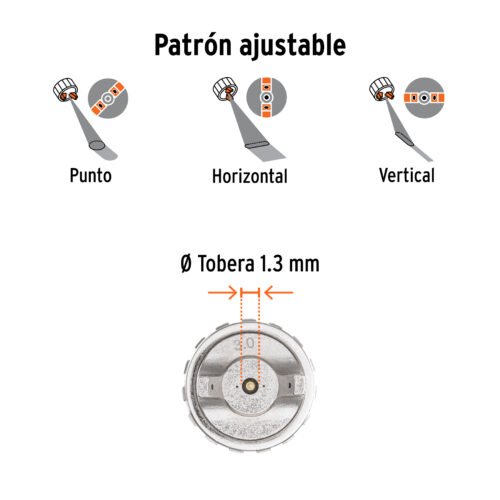103927 - Pistola p/pintar Híbrida vaso plástico,1.3mm, TRUPER
