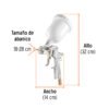 103929 - Pistola p/pintar Híbrida vaso plástico,3.0mm, TRUPER