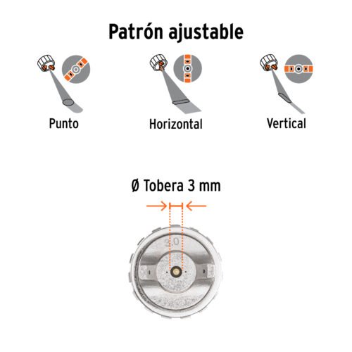 103929 - Pistola p/pintar Híbrida vaso plástico,3.0mm, TRUPER