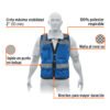 103986 - Chaleco seguridad reforzado azul con bolsas, M, EXPERT