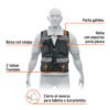 103989.2 103989 - Chaleco seguridad reforzado negro con bolsas, M, EXPERT