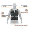 103991.1 103991 - Chaleco seguridad reforzado negro con bolsas, EG, EXPERT