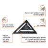 104024 - Escuadra 12" de aluminio color negro, p/muros de yeso,TRUPER