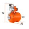 104047 - Equipo hidroneumático 50L, bomba jet inox. 3/4 HP, TRUPER