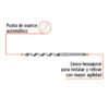 104059.1 104059 - Broca auger tipo berbiquí 3/8" X 6", TRUPER