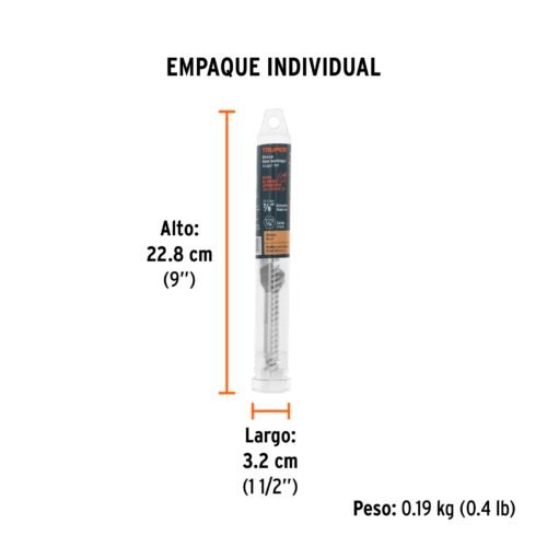 104063 - Broca auger tipo berbiquí 7/8" X 6", TRUPER