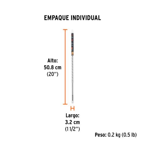 104067 - Broca auger tipo berbiquí 3/8" X 18", TRUPER