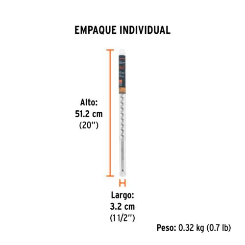 104068 - Broca auger tipo berbiquí 1/2" X 18", TRUPER